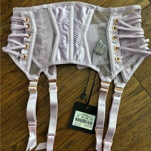 Honey Birdette Lilac Corset with Gold Details